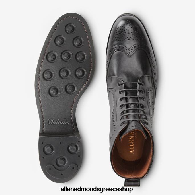 άνδρες Allen Edmonds Μποτάκι φορέματος dalton wingtip με σόλα από καουτσούκ dainite μαύρος DFSD5116