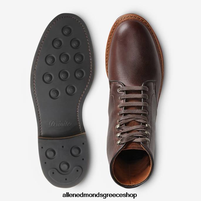 άνδρες Allen Edmonds μπότα higgins mill με δέρμα chromexcel καφέ DFSD527