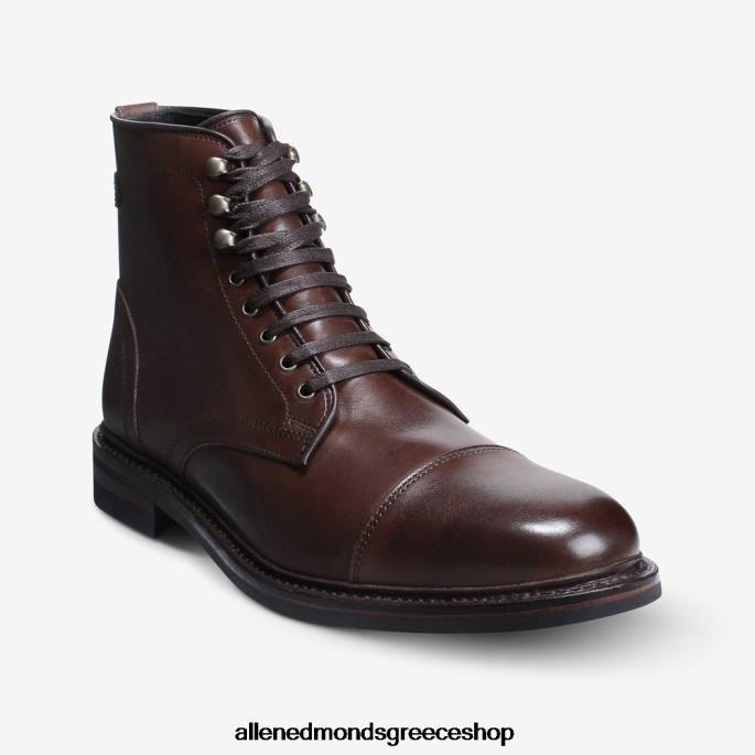 άνδρες Allen Edmonds landon cap-toe μπότα καφέ μαόνι DFSD5143