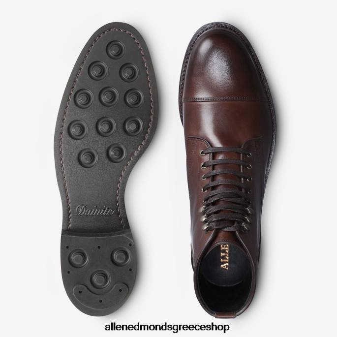 άνδρες Allen Edmonds landon cap-toe μπότα καφέ μαόνι DFSD5143