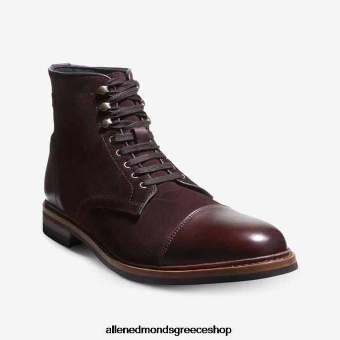 άνδρες Allen Edmonds landon cap-toe μπότα μπορντό σουέτ DFSD5367