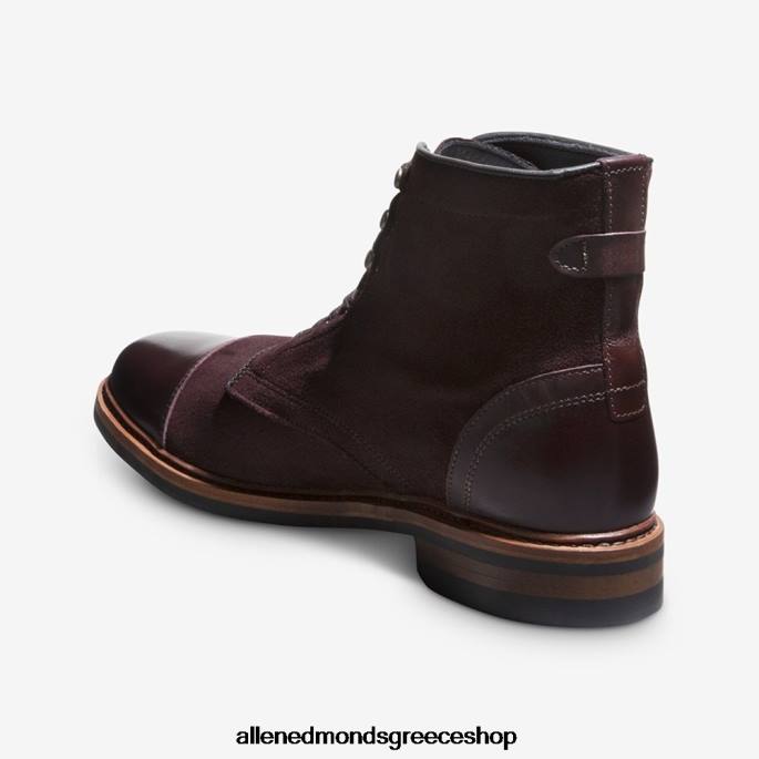 άνδρες Allen Edmonds landon cap-toe μπότα μπορντό σουέτ DFSD5367