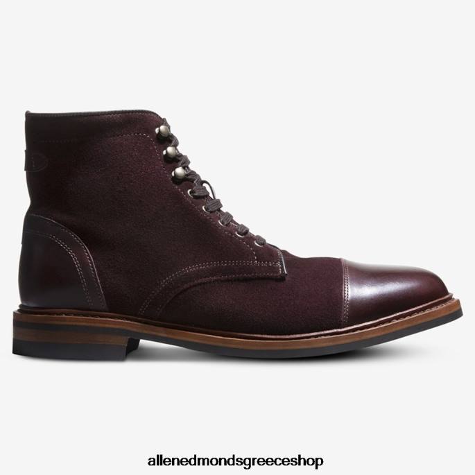 άνδρες Allen Edmonds landon cap-toe μπότα μπορντό σουέτ DFSD5367