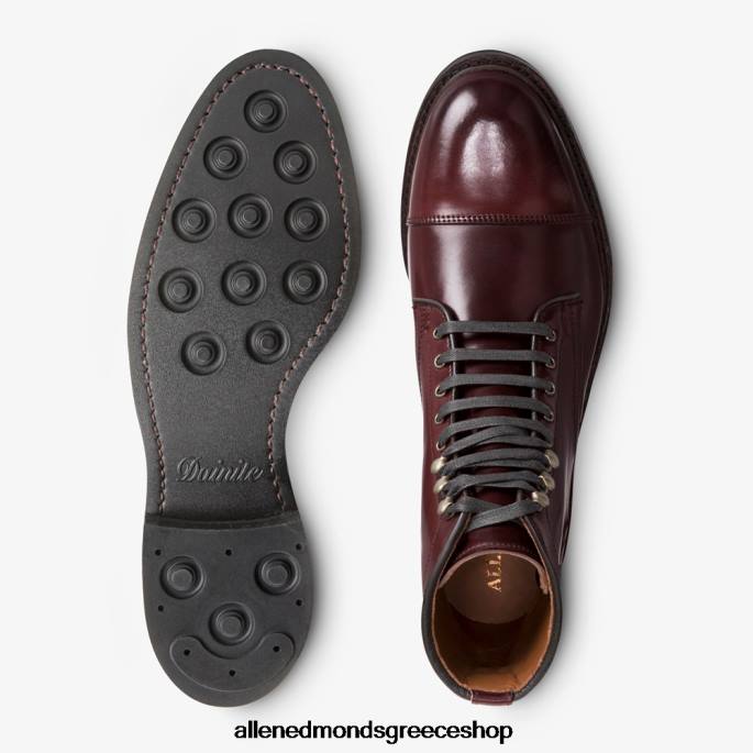 άνδρες Allen Edmonds landon shell cordovan μποτάκι με καπάκι μπορντό κορδοβάν DFSD5337