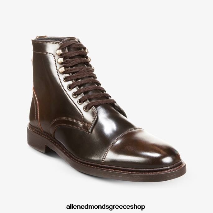 άνδρες Allen Edmonds landon shell cordovan μποτάκι με καπάκι καφέ DFSD5339