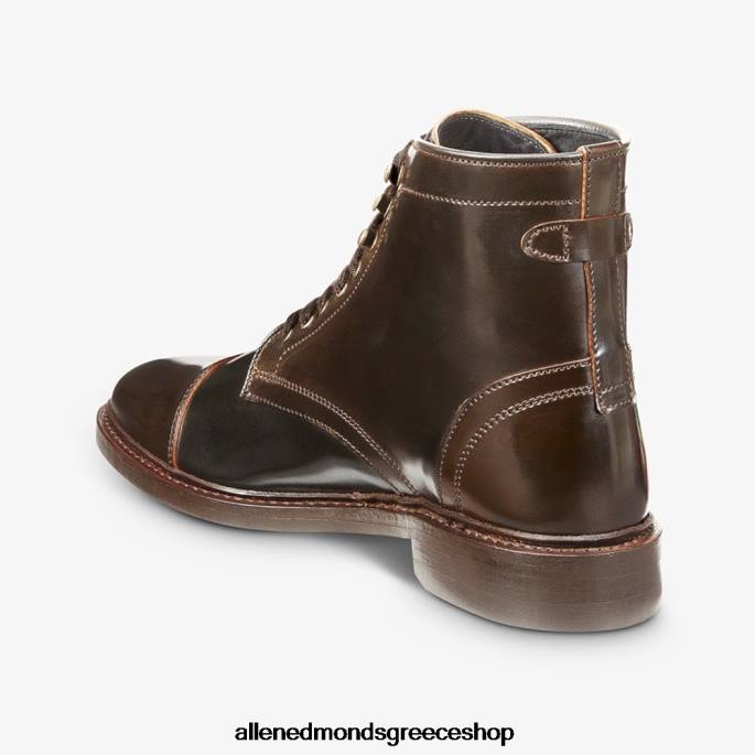 άνδρες Allen Edmonds landon shell cordovan μποτάκι με καπάκι καφέ DFSD5339