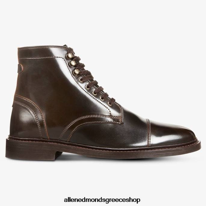 άνδρες Allen Edmonds landon shell cordovan μποτάκι με καπάκι καφέ DFSD5339