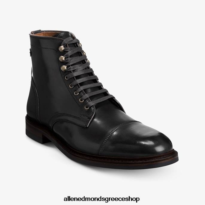 άνδρες Allen Edmonds landon shell cordovan μποτάκι με καπάκι μαύρο κορδοβάνι DFSD554