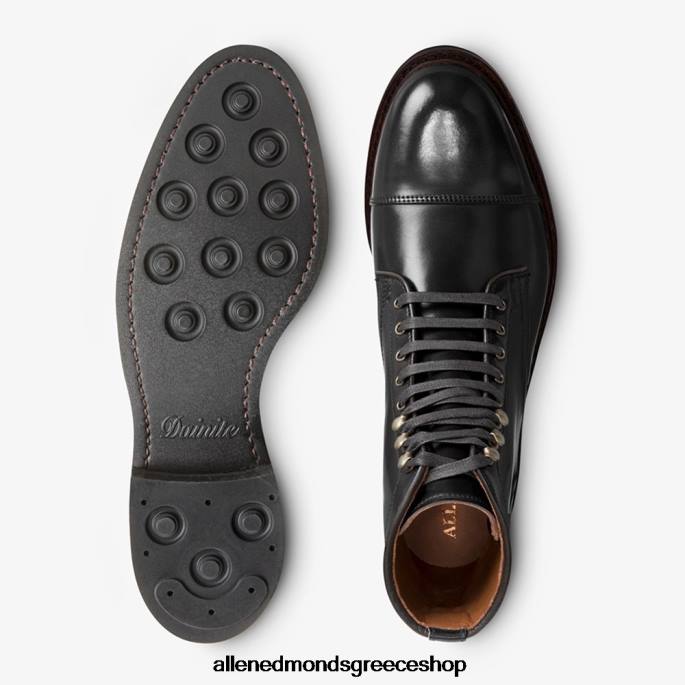 άνδρες Allen Edmonds landon shell cordovan μποτάκι με καπάκι μαύρο κορδοβάνι DFSD554