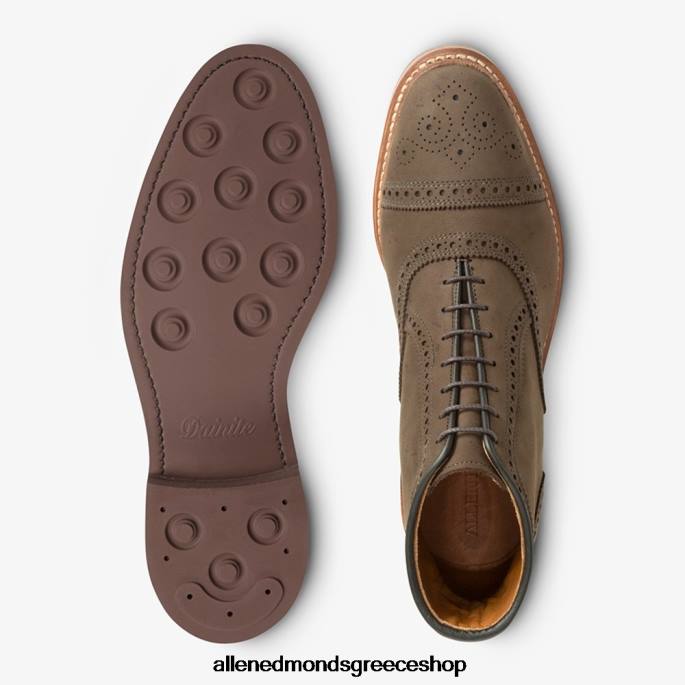 άνδρες Allen Edmonds μποτάκι oxford αδιάβροχο hamilton καφέ nubuck DFSD5343