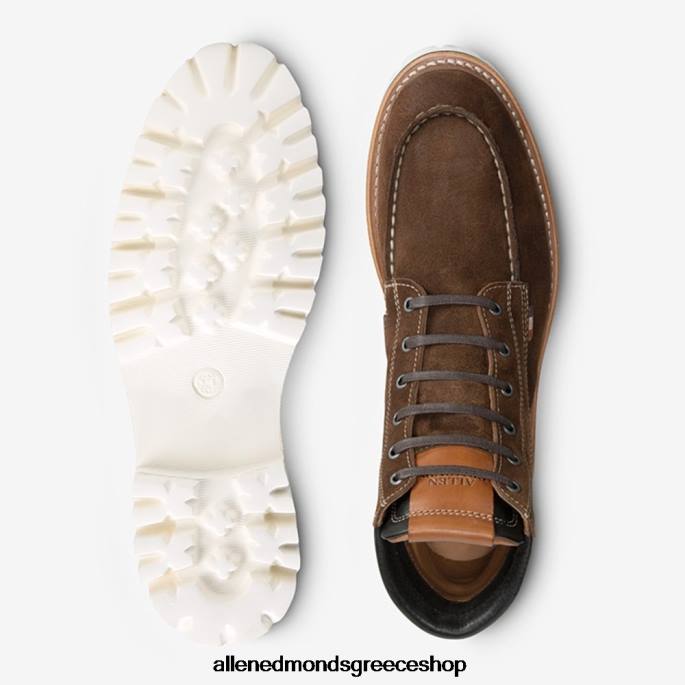 άνδρες Allen Edmonds silverlake μποτάκι με κορδόνια ταμπάκο καφέ σουέτ DFSD5436