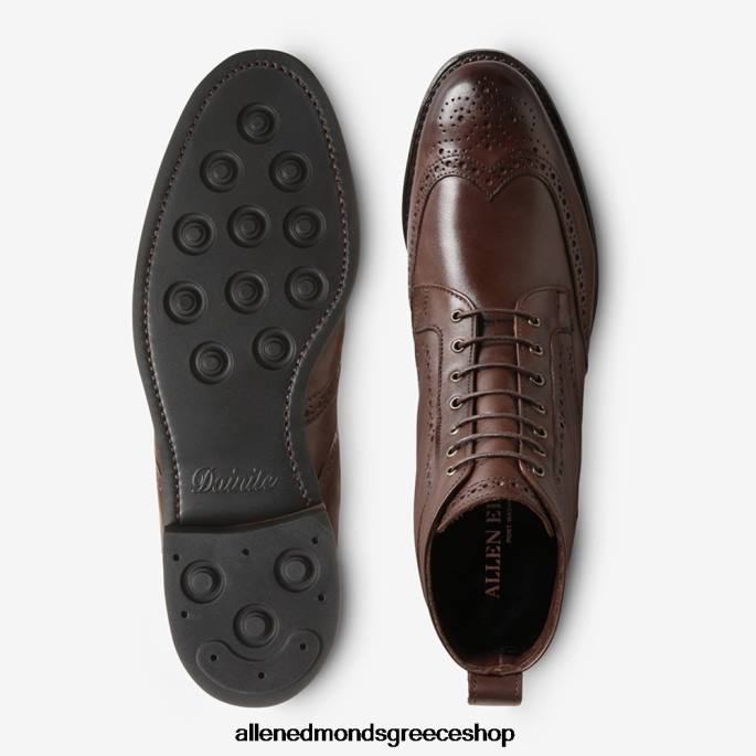 άνδρες Allen Edmonds Αδιάβροχο μποτάκι dalton με σόλα από καουτσούκ dainite καφέ DFSD5134