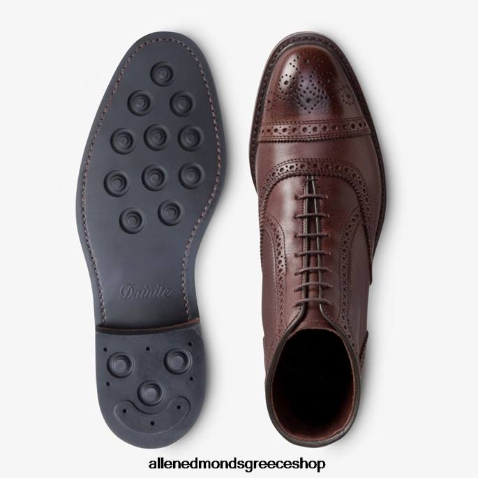 άνδρες Allen Edmonds μποτάκι φόρεμα hamilton cap-toe oxford καφετιά έπεσε DFSD5131