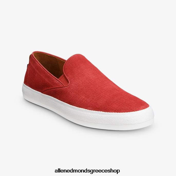 άνδρες Allen Edmonds Holden beach slip-on κατακόκκινο σουέτ DFSD5386