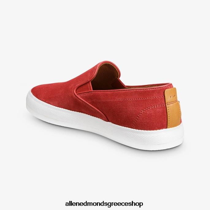 άνδρες Allen Edmonds Holden beach slip-on κατακόκκινο σουέτ DFSD5386