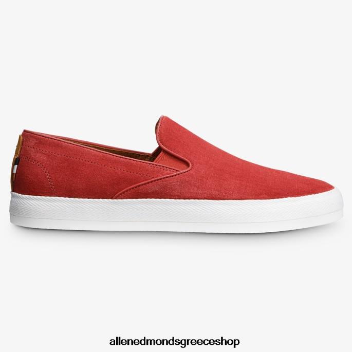 άνδρες Allen Edmonds Holden beach slip-on κατακόκκινο σουέτ DFSD5386